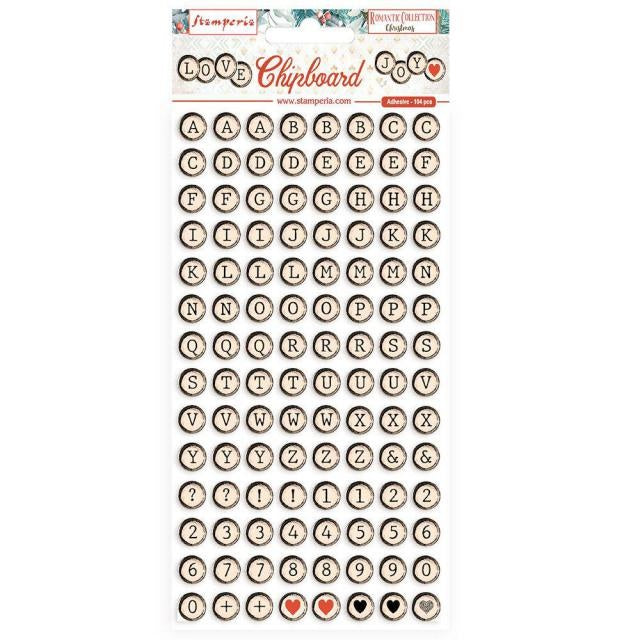 Chipboard cm 15x30 - Romantic Christmas