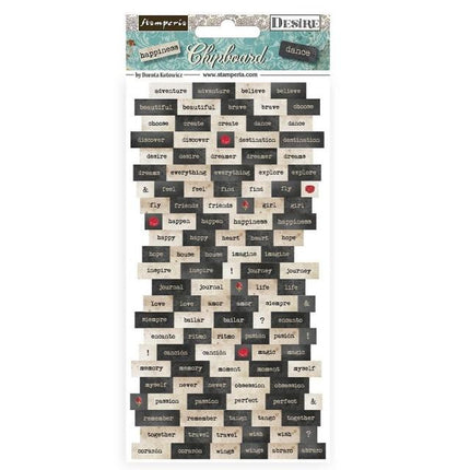 Chipboard cm 15x30 - Desire