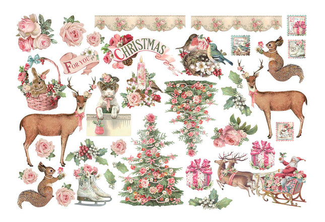 Ephemera  - Pink Christmas
