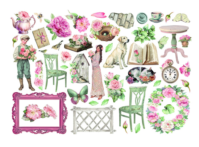 Printed Decorative Ephemera for Art and Craft - House of Roses