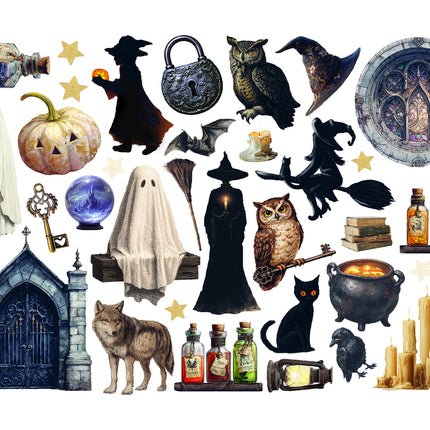 Printed Decorative Ephemera for Art and Craft - Halloween