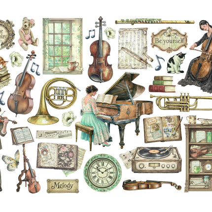 Printed Decorative Ephemera for Art and Craft - Symphony