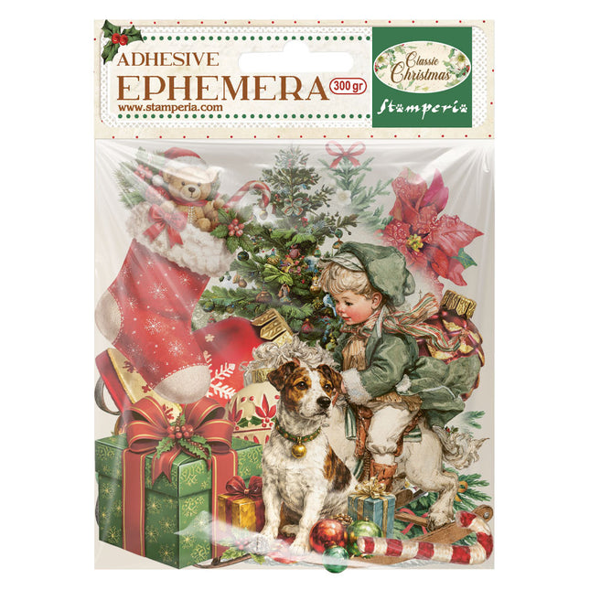 Printed Decorative Ephemera for Art and Craft - Classic Christmas