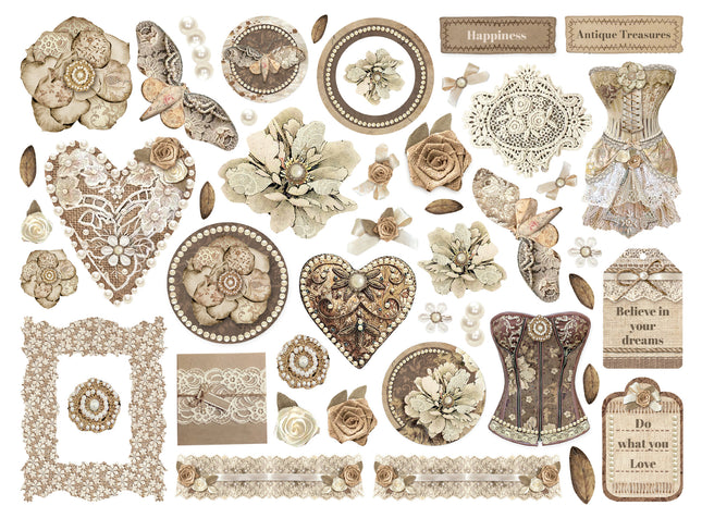 Die cuts assorted - Old Lace