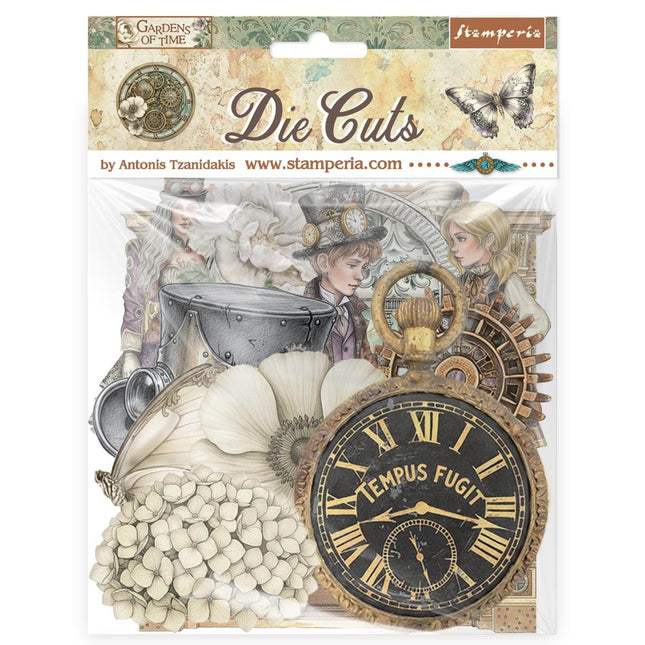 Printed decorative Die cuts for Art and Craft - Gardens of Time