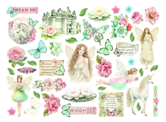 Printed decorative Die cuts for Art and Craft - Wonderland