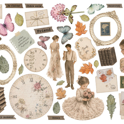 Printed decorative Die cuts for Art and Craft - Flowers and Poems