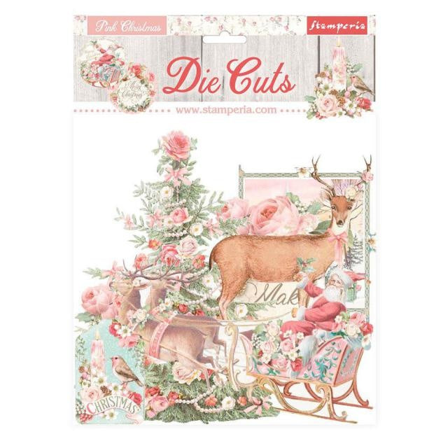 Die cuts assorted - Pink Christmas