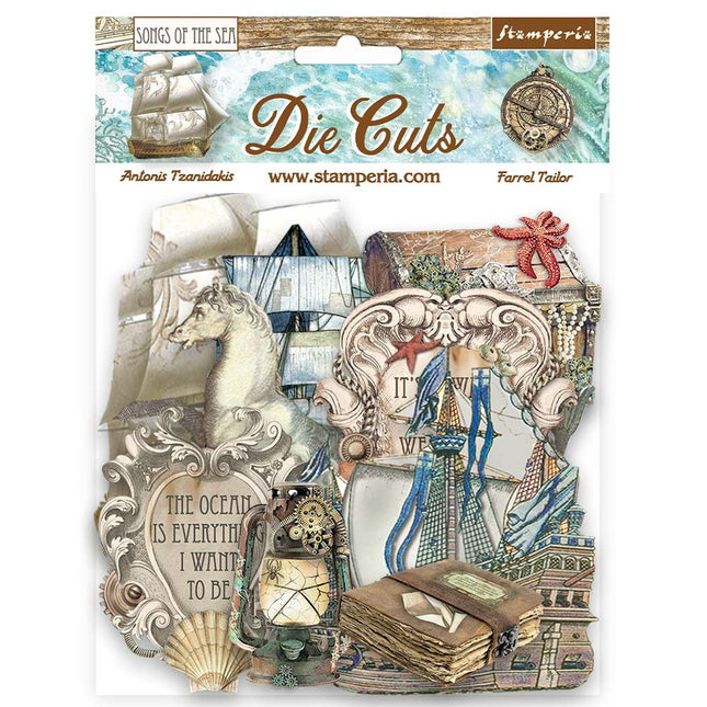 Die cuts assorted - Songs of the Sea ship and treasures