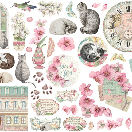 Die cuts assorted - Orchids and Cats