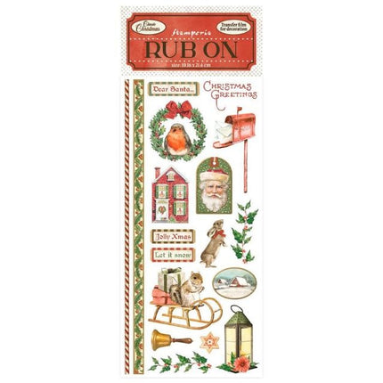 Rub-on cm 10,16x21,6 - Classic Christmas