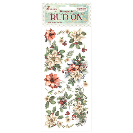 Rub-on cm 10,16x21,6 - The Nutcracker poinsettia