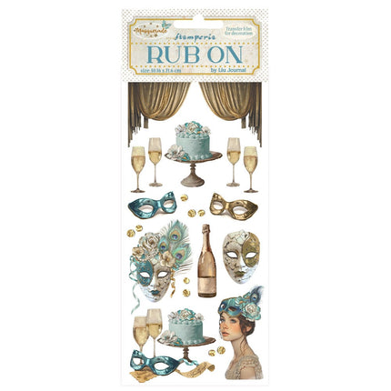 Rub-on cm 10,16x21,6 - Masquerade masks