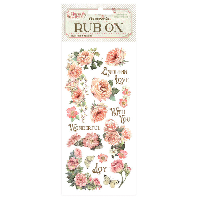 Rub-on cm 10,16x21,6 - House of Roses writings and roses