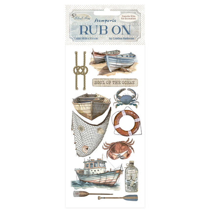 Rub-on cm 10,16x21,6 - Silent Sea boat