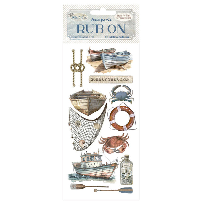 Rub-on cm 10,16x21,6 - Silent Sea boat