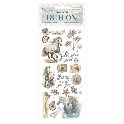Rub-on cm 10,16x21,6 - Silent Sea horses