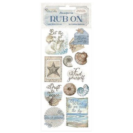 Rub-on cm 10,16x21,6 - Silent Sea shells