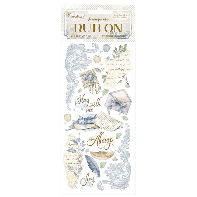 Rub-on cm 10,16x21,6 - Timeless letters