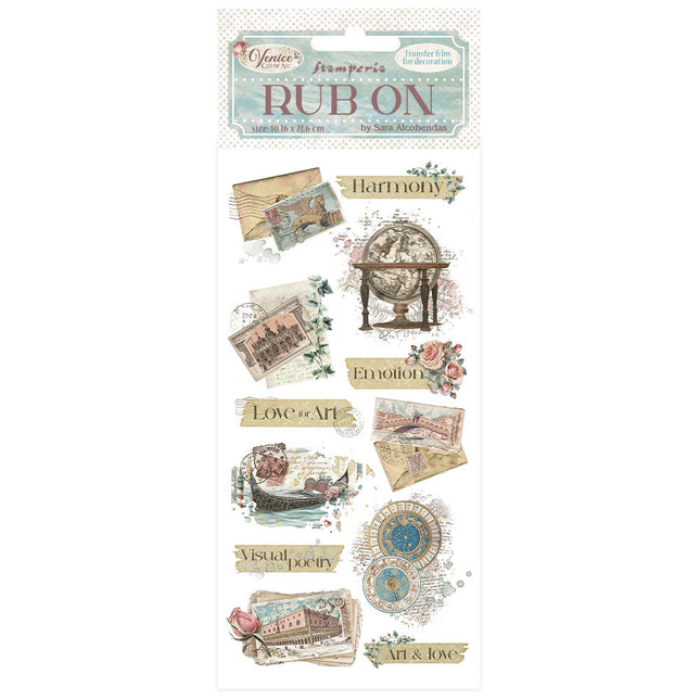 Rub-on cm 10,16x21,6 - Venice City of Art letters