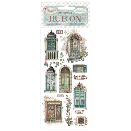 Rub-on cm 10,16x21,6 - Venice City of Art doors and windows