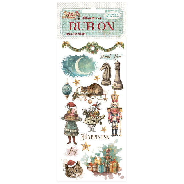 Rub-on cm 10,16x21,6 - Alice in Christmas Happiness