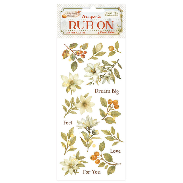 Rub-on cm 10,16x21,6 - Whispering woods magnolia