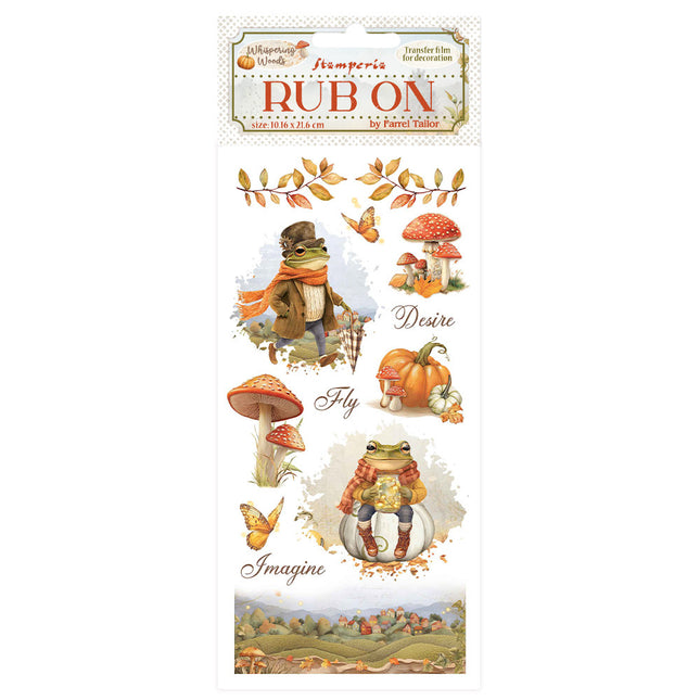Rub-on cm 10,16x21,6 - Whispering woods Mr Frog
