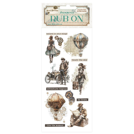 Rub-on cm 10,16x21,6 - Voyages Fantastiques explorers
