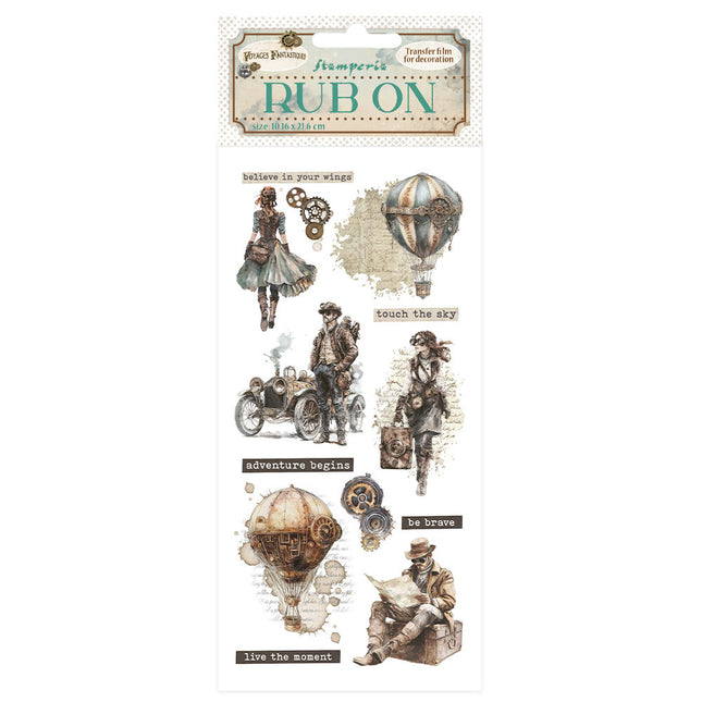 Rub-on cm 10,16x21,6 - Voyages Fantastiques explorers