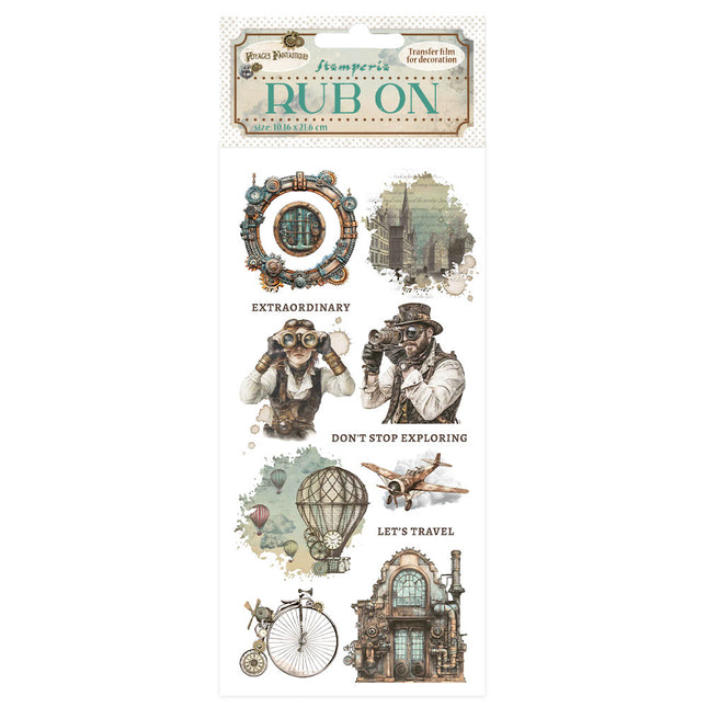 Rub-on cm 10,16x21,6 - Voyages Fantastiques mechanical Wonders