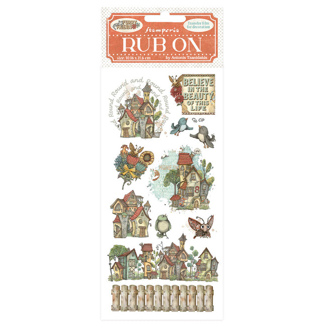 Rub-on cm 10,16x21,6 - Furry Friends houses