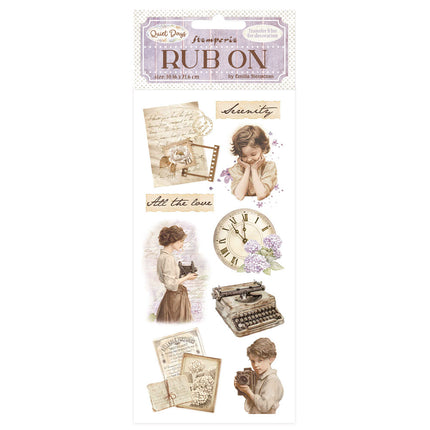 Rub-on cm 10,16x21,6 - Quiet Days vintage treasures