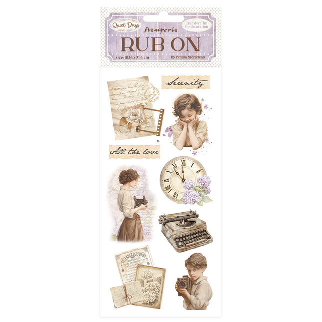 Rub-on cm 10,16x21,6 - Quiet Days vintage treasures