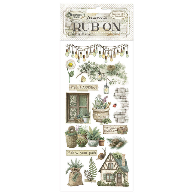 Rub-on cm 10,16x21,6 - Herbarium Silvae cottage
