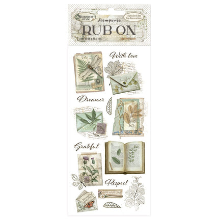 Rub-on cm 10,16x21,6 - Herbarium Silvae botanical books