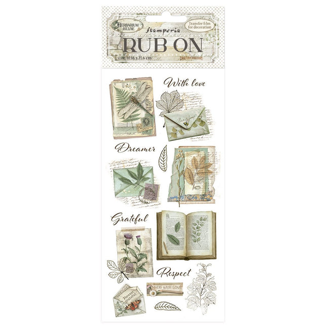 Rub-on cm 10,16x21,6 - Herbarium Silvae botanical books