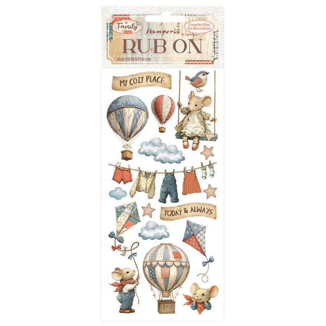 Rub-on cm 10,16x21,6 - Family Air balloons