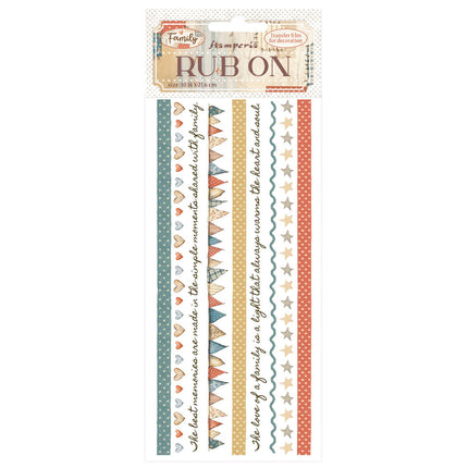 Rub-on cm 10,16x21,6 - Family stripes