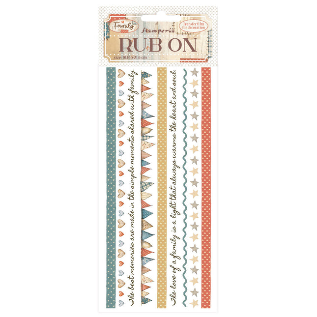 Rub-on cm 10,16x21,6 - Family stripes
