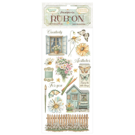 Rub-on cm 10,16x21,6 - Daisy Art cottage