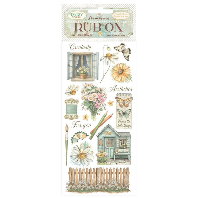 Rub-on cm 10,16x21,6 - Daisy Art cottage