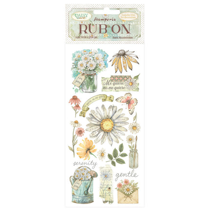 Rub-on cm 10,16x21,6 - Daisy Art Me quiere no me quiere
