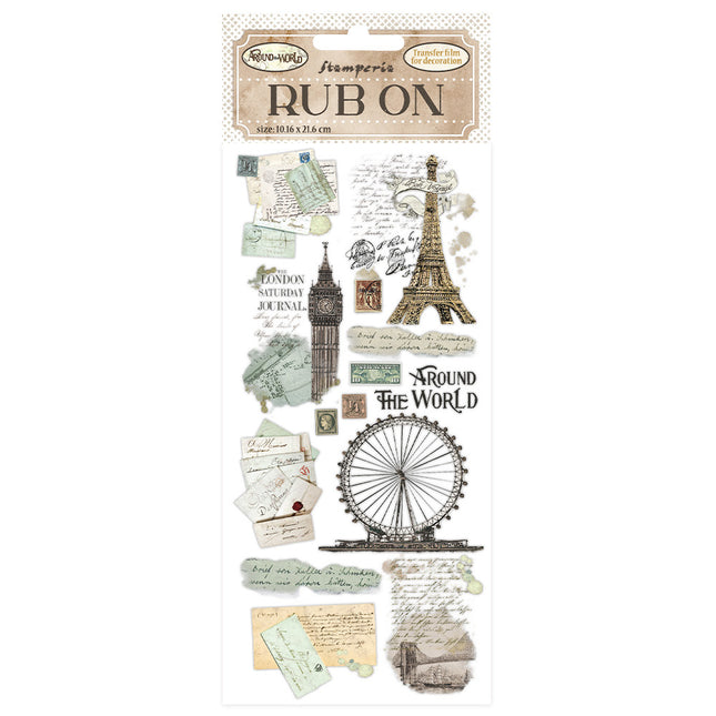 Rub-on cm 10,16x21,6 - Around the world monuments