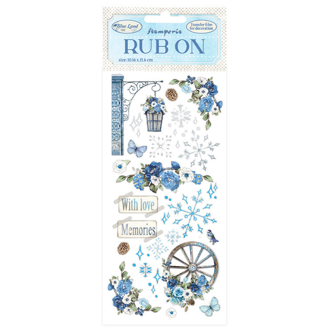 Rub-on cm 10,16x21,6 - Blue Land