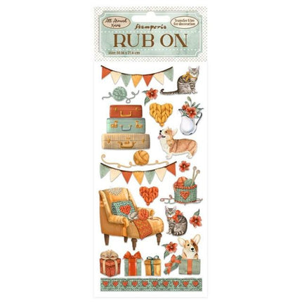 Rub-on cm 10,16x21,6 - All Around Christmas suitcases