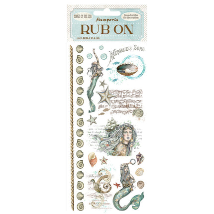 Rub-on cm 10,16x21,6 - Songs of the Sea mermaid