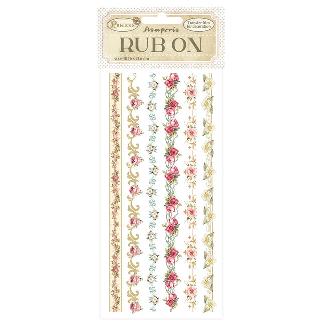 Rub-on cm 10,16x21,6 - Precious stripes