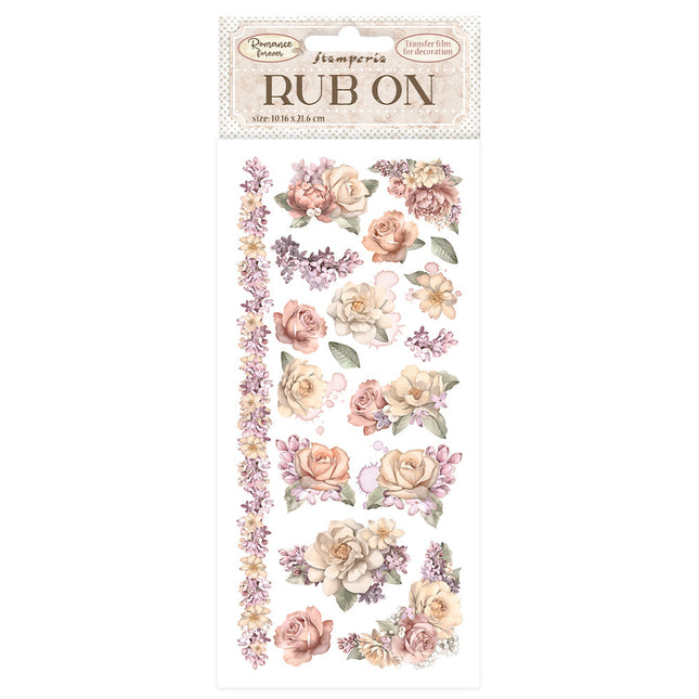 Rub-on cm 10,16x21,6 - Romance Forever roses