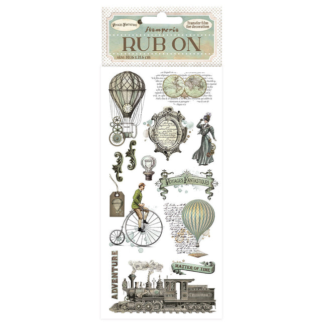 Rub-on cm 10,16x21,6 - Voyages Fantastiques balloons